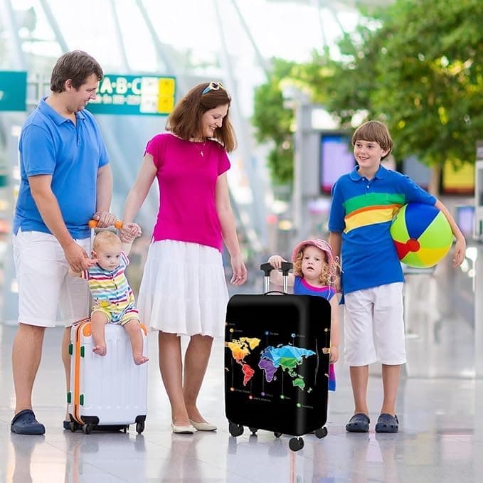 18-32 Inch Elastic Suitcase Cover Washable Luggage Protector Reusable Travel Protective, 18-20inch V1188-MS-325-1671