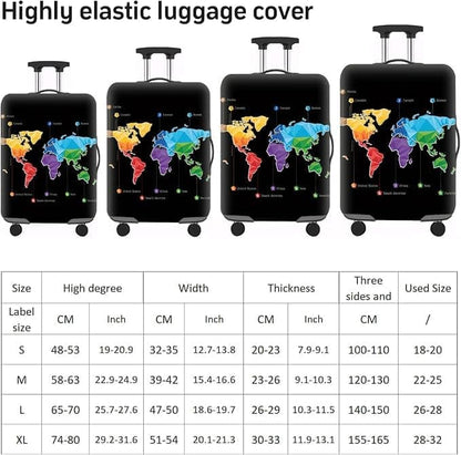 Washable Reusable Elastic Suitcase Cover Luggage Protector Travel Protective Cover, 18-32 Inch V1188-MS-325-1673