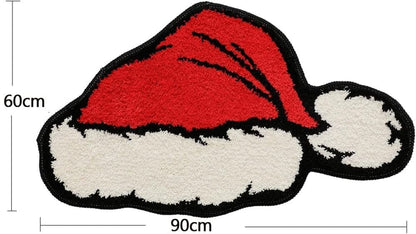 Christmas Santa Claus Bath Mat, Soft Non-Slip Absorbent, Machine Washable, for Living Room and Bathroom V1188-MS-325-1674