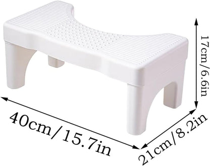 Non-Slip Toilet Stool, 40 x 21 cm, Wide Stomach Squatting Step for Bathroom Gray V1188-MS-325-1682