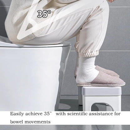 Non-Slip Toilet Stool, 40 x 21 cm, Wide Stomach Squatting Step for Bathroom Gray V1188-MS-325-1682