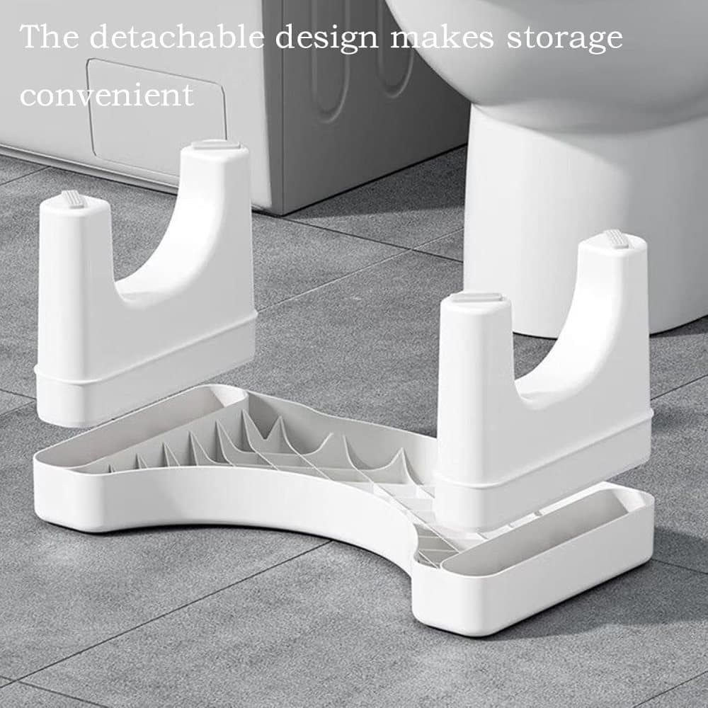 Non-Slip Toilet Stool, 40 x 21 cm, Wide Stomach Squatting Step for Bathroom Gray V1188-MS-325-1682