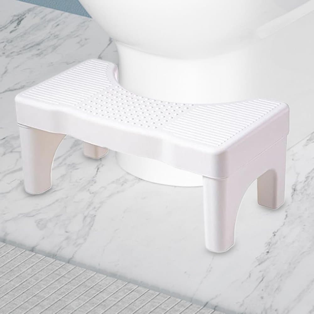 Non-Slip Toilet Stool, 40 x 21 cm, Wide Stomach Squatting Step for Bathroom Gray V1188-MS-325-1682
