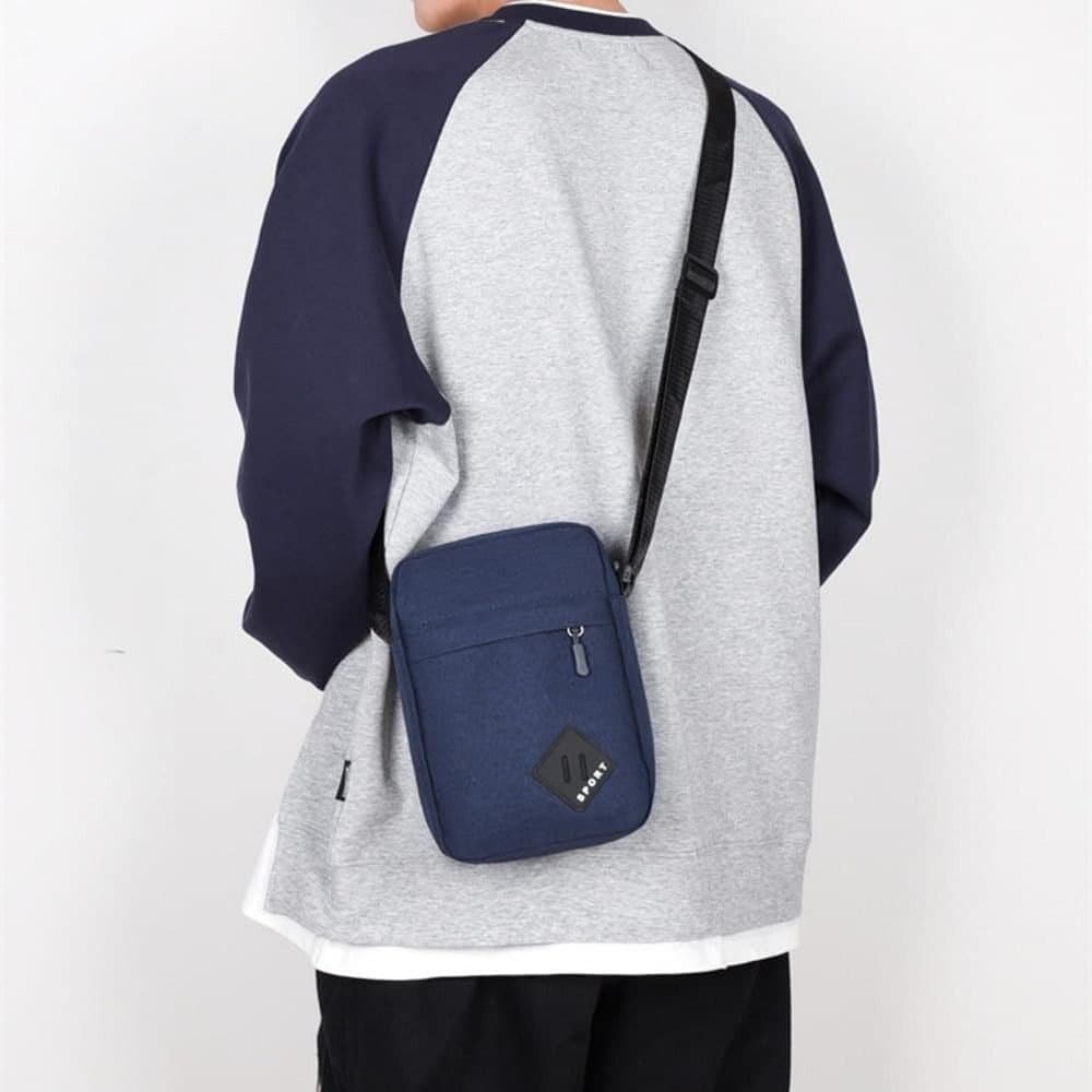 Waterproof Multifunctional Shoulder Bag with Two Compartments, 16x23x9cm, Blue V1188-MS-325-1684