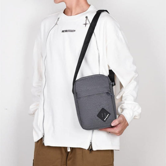 Waterproof Shoulder Backpack Multifunctional with Two Compartments, 16x23x9cm Gray V1188-MS-325-1685