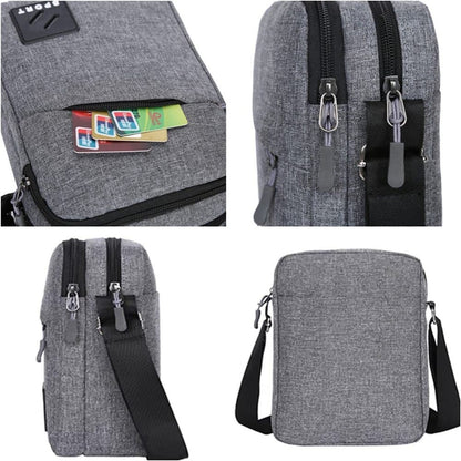 Waterproof Shoulder Backpack Multifunctional with Two Compartments, 16x23x9cm Gray V1188-MS-325-1685