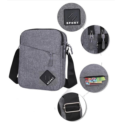 Waterproof Shoulder Backpack Multifunctional with Two Compartments, 16x23x9cm Gray V1188-MS-325-1685