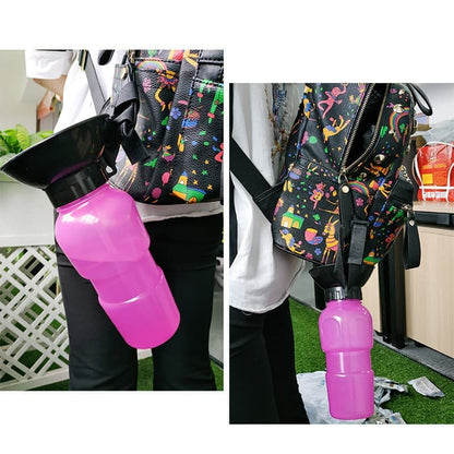Portable Dog Water Bottle with Bowl 500ml, Blue, Compatible with Dogs V1188-MS-325-1687
