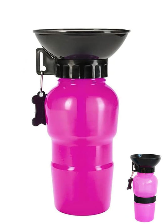 Dog Water Bottle with Bowl, Portable Pet Water Dispenser, Compatible with All Breeds, Pink V1188-MS-325-1688