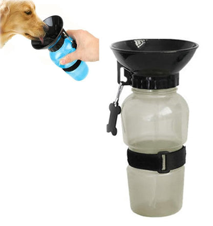 Portable Dog Water Bottle with Bowl, 500ml, Brown, Compatible with Dogs V1188-MS-325-1689