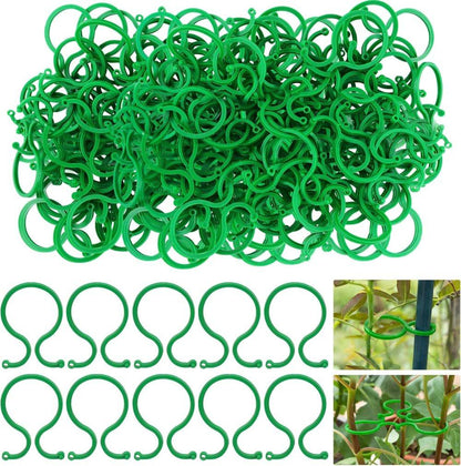 100 pcs Garden Plant Clips Plastic Ring for Vines Tomatoes Flowers, 1.2 inch V1188-MS-325-1690