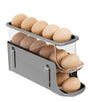 30 Eggs Egg Container 2-Pack, Automatic Rolling Foldable Egg Holder with Dispenser for Refrigerator, 2-3 V1188-MS-325-1693