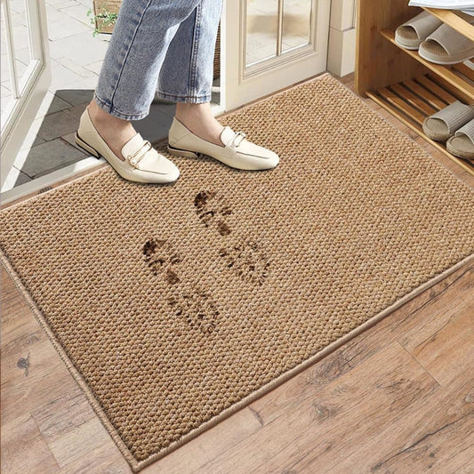 Brown Jute Doormat for Indoor and Outdoor Use Non-Slip Dust-Resistant Quick-Absorbing, 60x90cm V1188-MS-325-1694