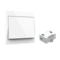 1 Wireless Switch Kit, Battery-Free Easy Installation Radio-Controlled Home Lighting Self-Sufficient, White, V1188-MS-325-1700