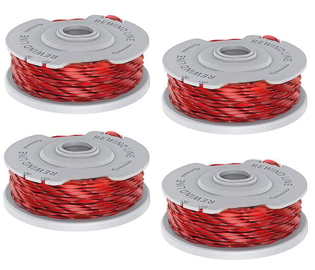 4 pcs Flymo Grass Trimmer Replacement Spool, 1.5mm Nylon Double Line with Auto Feed V1188-MS-325-1705