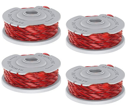 4 pcs Flymo Grass Trimmer Replacement Spool, 1.5mm Nylon Double Line with Auto Feed V1188-MS-325-1705