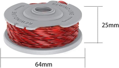 4 pcs Flymo Grass Trimmer Replacement Spool, 1.5mm Nylon Double Line with Auto Feed V1188-MS-325-1705