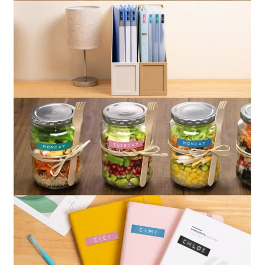 3 rolls of label tape, portable 3D label printer for home, easy to use, Blue V1188-MS-325-1708