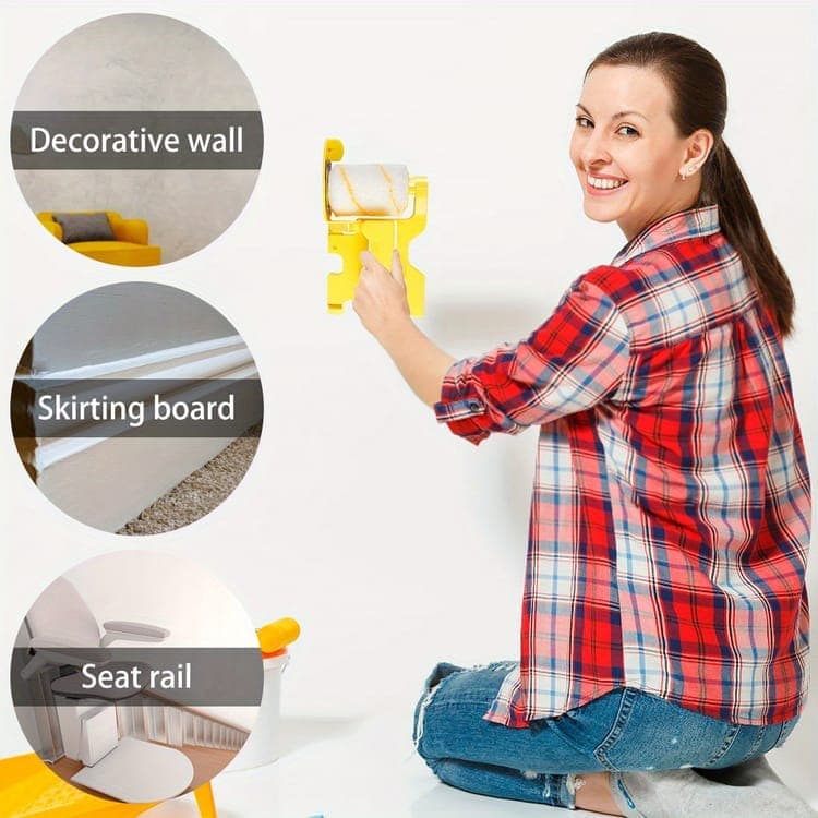 1 Set Paint Roller Set for Indoor Walls, Perfect for Precise Painting of Corners and Edges V1188-MS-325-1710