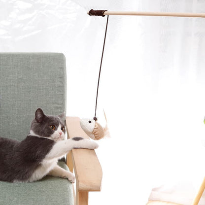 4 pcs Interactive Cat Toy with Bell and Teaser, for Playful Cats V1188-MS-325-1711