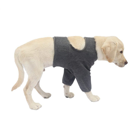 2XL Dog Breathable Elastic Elbow Protection, Dark Gray, Post-Surgery Foreleg Protector to Prevent Licking and V1188-MS-325-1712