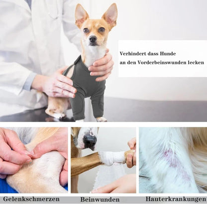 3XL Dog Elbow Protection, Breathable Elastic Post-Surgery Foreleg Cover to Prevent Licking and Biting, Black V1188-MS-325-1717