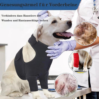 Breathable Elastic Dog Elbow Protector for Post-Surgery Protection Prevents Licking and Biting, M, Light Gray V1188-MS-325-1720