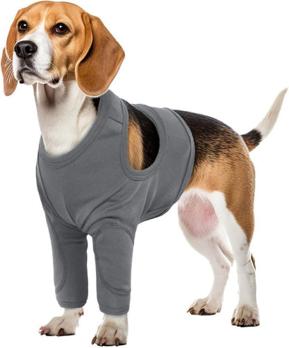 1 Pair Breathable Elastic Dog Elbow Protector for Post-Surgery, Prevents Licking and Biting, Size S Light Gray V1188-MS-325-1721