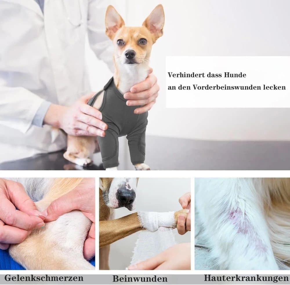 Dog Elbow Protector XL, Black, Breathable Elastic Post-Surgery Sleeve Prevents Licking and Biting V1188-MS-325-1724