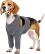 Elastic Dog Elbow Protector XL, Light Gray, Breathable for Post-Surgery, Prevents Licking and Biting V1188-MS-325-1726