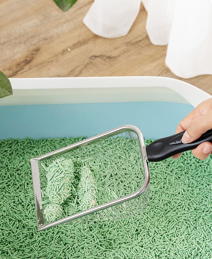Stainless Steel Cat Litter Scoop, Durable and Easy to Clean with Mesh Design, Compatible with All Cat Litter V1188-MS-325-1732