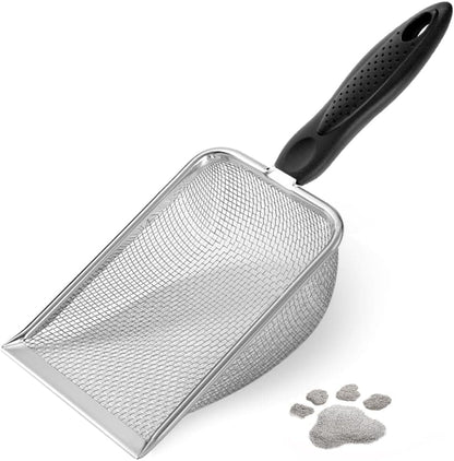 Stainless Steel Cat Litter Scoop with Mesh Design, Durable and Easy to Clean, 4.3MM V1188-MS-325-1734