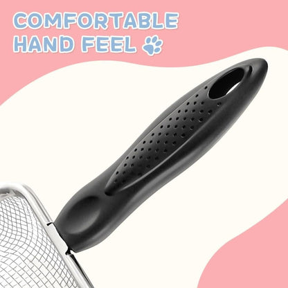 Stainless Steel Cat Litter Scoop with Mesh Design, Durable and Easy to Clean, 4.3MM V1188-MS-325-1734
