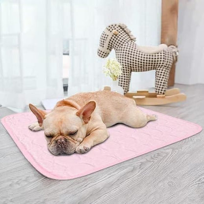 50-100 cm Dog and Cat Cooling Mat, Breathable Pet Cooling Pad, Pink, 70x55 cm V1188-MS-325-1736