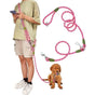 Reflective Hands-Free Dog Leash with Shoulder Strap for Jogging, Compatible with Small and Medium Dogs, Pink V1188-MS-325-1757