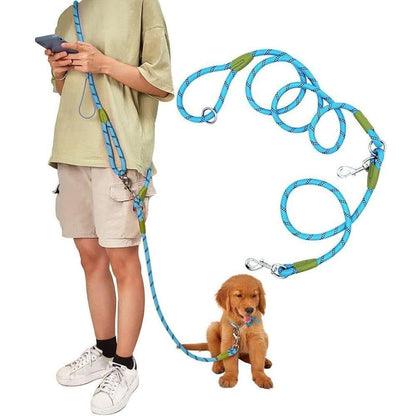 Reflective Hands-Free Dog Leash with Shoulder Strap for Jogging, Compatible with Small and Medium Dogs, Blue, V1188-MS-325-1760