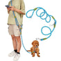 Reflective Hands-Free Dog Leash with Shoulder Strap for Jogging, Compatible with Small and Medium Dogs, Blue, V1188-MS-325-1760