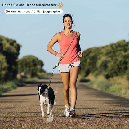 Reflective Hands-Free Dog Leash with Shoulder Strap for Jogging, Compatible with Small and Medium Dogs, Blue, V1188-MS-325-1760