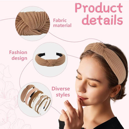 7-Pack Women's Hair Accessories, Elegant Pearl Headbands & Scrunchies V1188-MS-325-1763