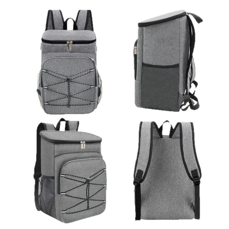 Insulated Backpack Cooler Bag Large Capacity Waterproof for Picnic Camping Lunch Grill, Gray V1188-MS-325-1781