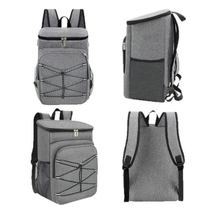 Insulated Backpack Cooler Bag Large Capacity Waterproof for Picnic Camping Lunch Grill, Gray V1188-MS-325-1781
