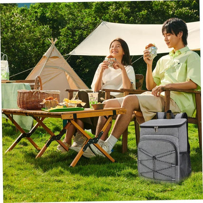 Insulated Backpack Cooler Bag Large Capacity Waterproof for Picnic Camping Lunch Grill, Gray V1188-MS-325-1781