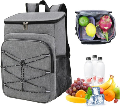 Large Capacity Insulated Backpack Cooler Bag Waterproof for Picnic Camping Lunch Grill, Dark Blue V1188-MS-325-1783