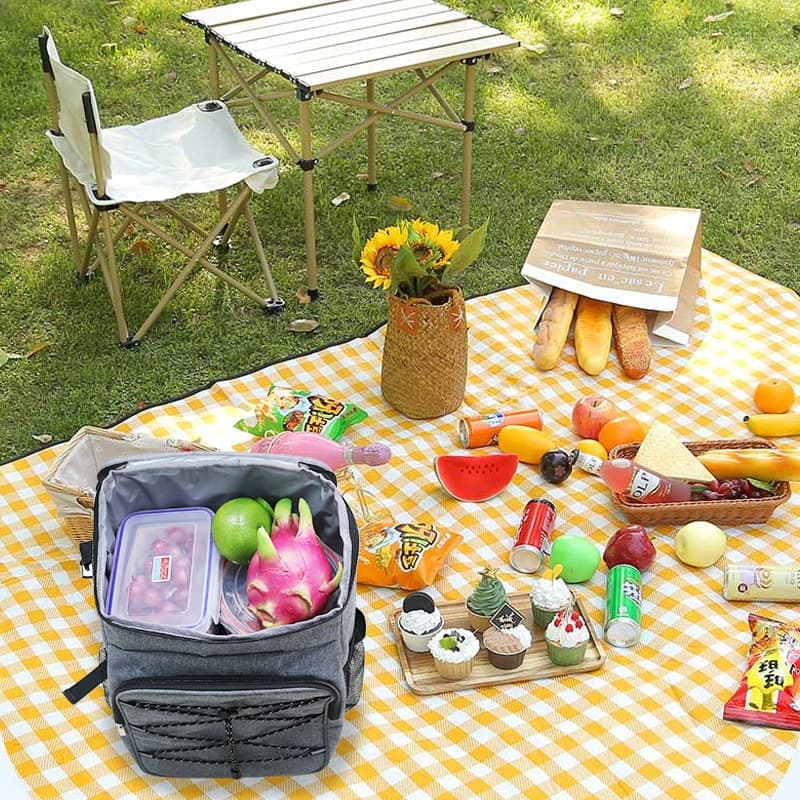 Large Capacity Insulated Backpack Cooler Bag Waterproof for Picnic Camping Lunch Grill, Dark Blue V1188-MS-325-1783