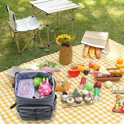 Large Capacity Insulated Backpack Cooler Bag Waterproof for Picnic Camping Lunch Grill, Dark Blue V1188-MS-325-1783