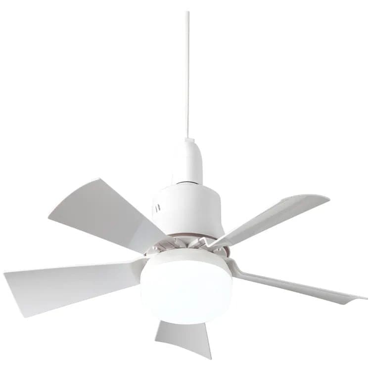 52 Inch LED Ceiling Fan with Remote Control, 3 Speeds and 3 Light Colors, E27 Bulb Compatible, White V1188-MS-325-1791