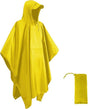 3-in-1 Waterproof Rain Jacket Poncho with Hood, Breathable Outdoor Raincoat, Yellow V1188-MS-325-1794