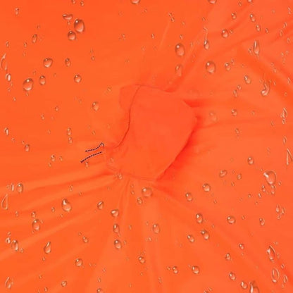 Breathable Waterproof 3-in-1 Rain Jacket Poncho with Hood for Outdoor Activities, Orange V1188-MS-325-1795