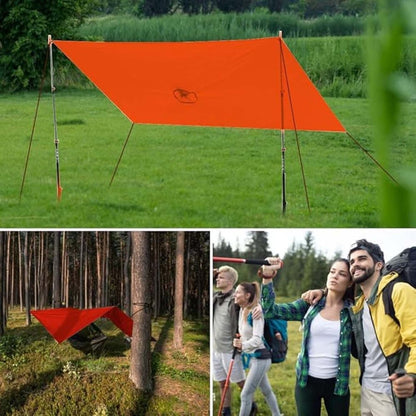 Breathable Waterproof 3-in-1 Rain Jacket Poncho with Hood for Outdoor Activities, Orange V1188-MS-325-1795