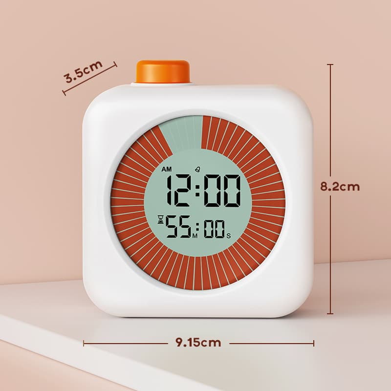 Digital Visual Timer 3-in-1 Clock Alarm Countdown for Kids and Home, Pink, 60 Min V1188-MS-325-1802